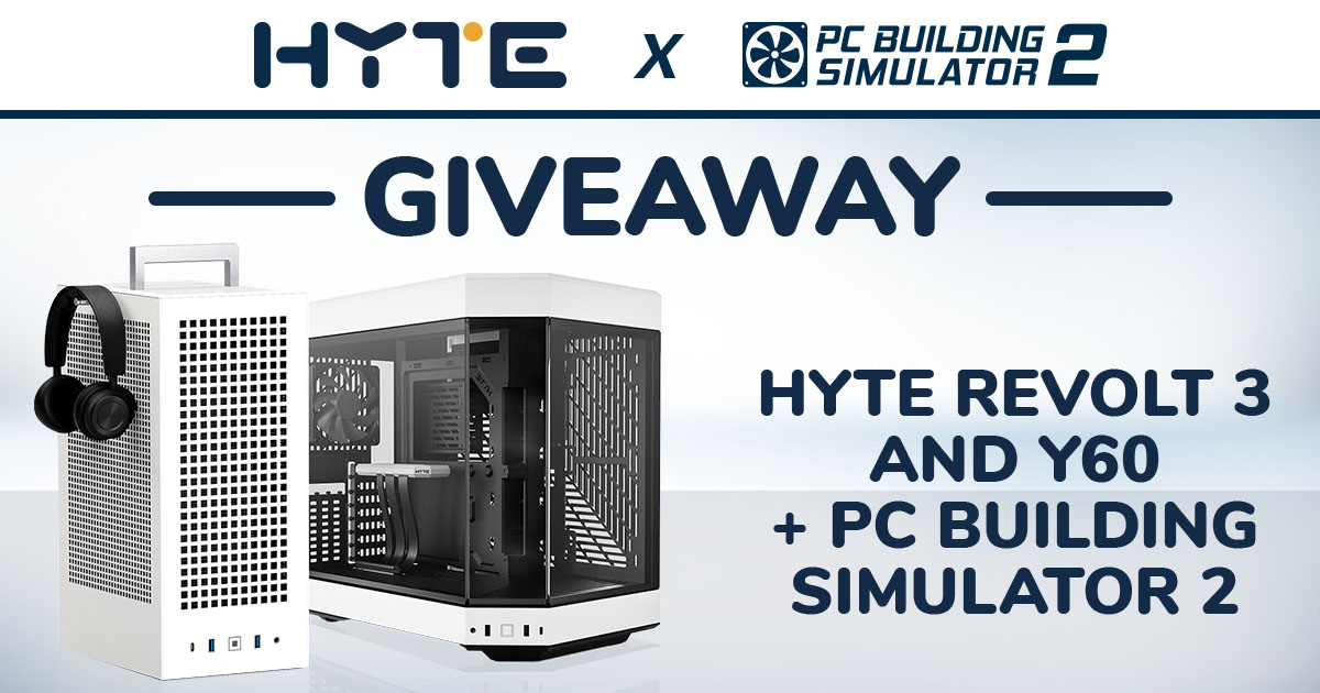 All aboard the HYTE train! <a href="/hytebrand/">HYTE</a> is back with a second giveaway – join in for a chance to win a Revolt 3 case, Y60 case, and more copies of PC Building Simulator 2!

Enter here: epic.gm/hyte-x-pcbs2