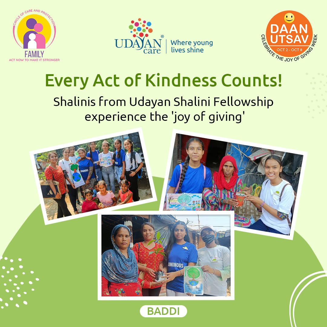 udayancare's tweet photo. This #DaanUtsav while we urge people to donate to Udayan Care, our #Shalinis are taking the initiative to perform different acts of kindness. Will you #support them?
Donate Now
https://t.co/KZbQEXlTcQ https://t.co/xHuyGzNsfC
