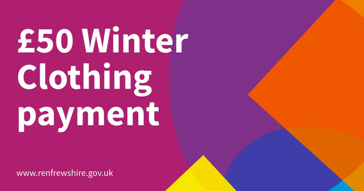 As part of supporting people through the cost of living crisis, we will be paying all parents with children who receive a school clothing grant a £50 Winter Clothing payment. Payments will be issued at the start of November.

#ChallengePovertyWeek