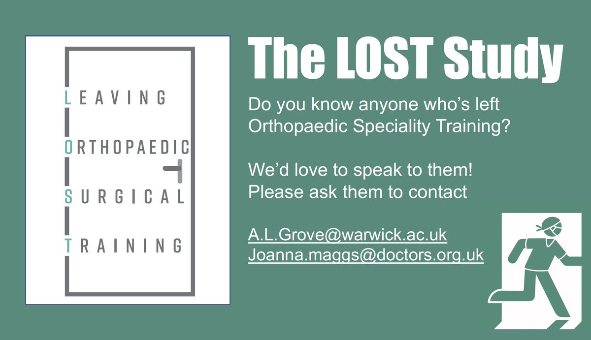 Have you decided to discontinue your orthopaedic surgery training? please get in touch to share your experiences #Orthopedics #orthotwitter #LOST