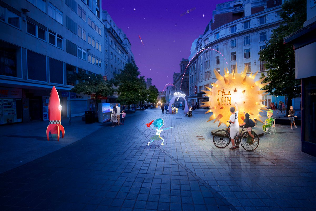 VisitLiverpool's tweet photo. 𝙊𝙪𝙧 𝙋𝙡𝙖𝙘𝙚 𝙞𝙣 𝙎𝙥𝙖𝙘𝙚 🚀

Bringing our solar system down to earth @ourplaceearth will light up Liverpool City Centre with a 8.1km trail featuring scale models of the planets from 14 October - 6 November! ☀️

➡️ https://t.co/dxwgOsTuFs https://t.co/KUB6PT5HMF