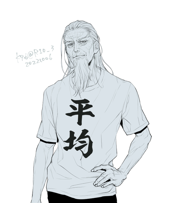 平均Tシャツ5枚目。土方さん。 #K96_GK 
