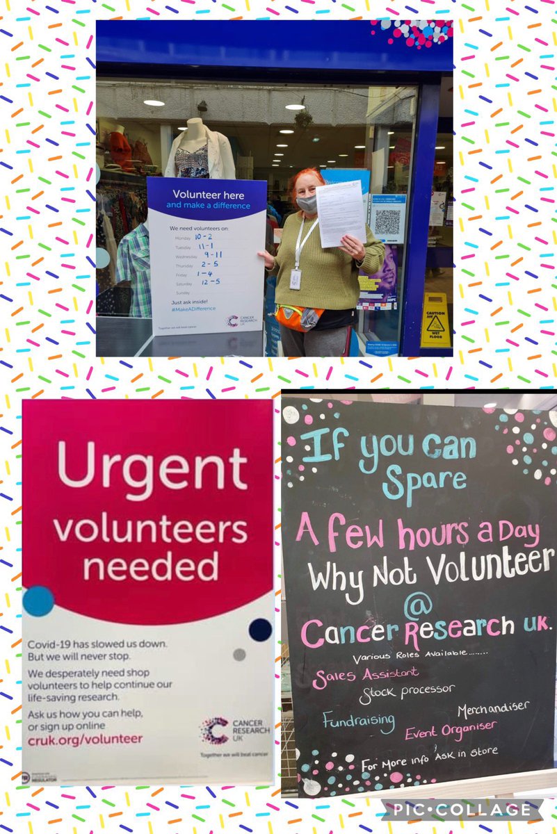 Urgent!!Volunteers needed!
Join our amazing team @CRUKMerthyr 1 hour can make all the difference, give us a call for more info #volunteer #helpusbeatcancersooner