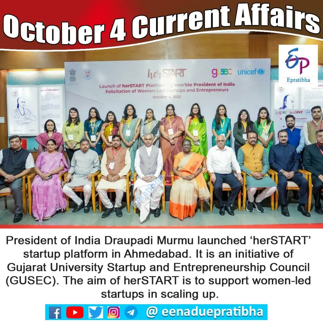 eenaduepratibha's tweet photo. October 4 Current Affairs
#ShrikrishnaSuryanarayan
#WorldMen6RedSnookerChampionship2022
#HabibSabah
#Fitch
#SBI
#BoB
#BBB-
#DraupadiMurmu
#herSTART
#GUSEC
#Eenadu
#Epratibha
#Eenaduepratibha https://t.co/jHPU99tOzK