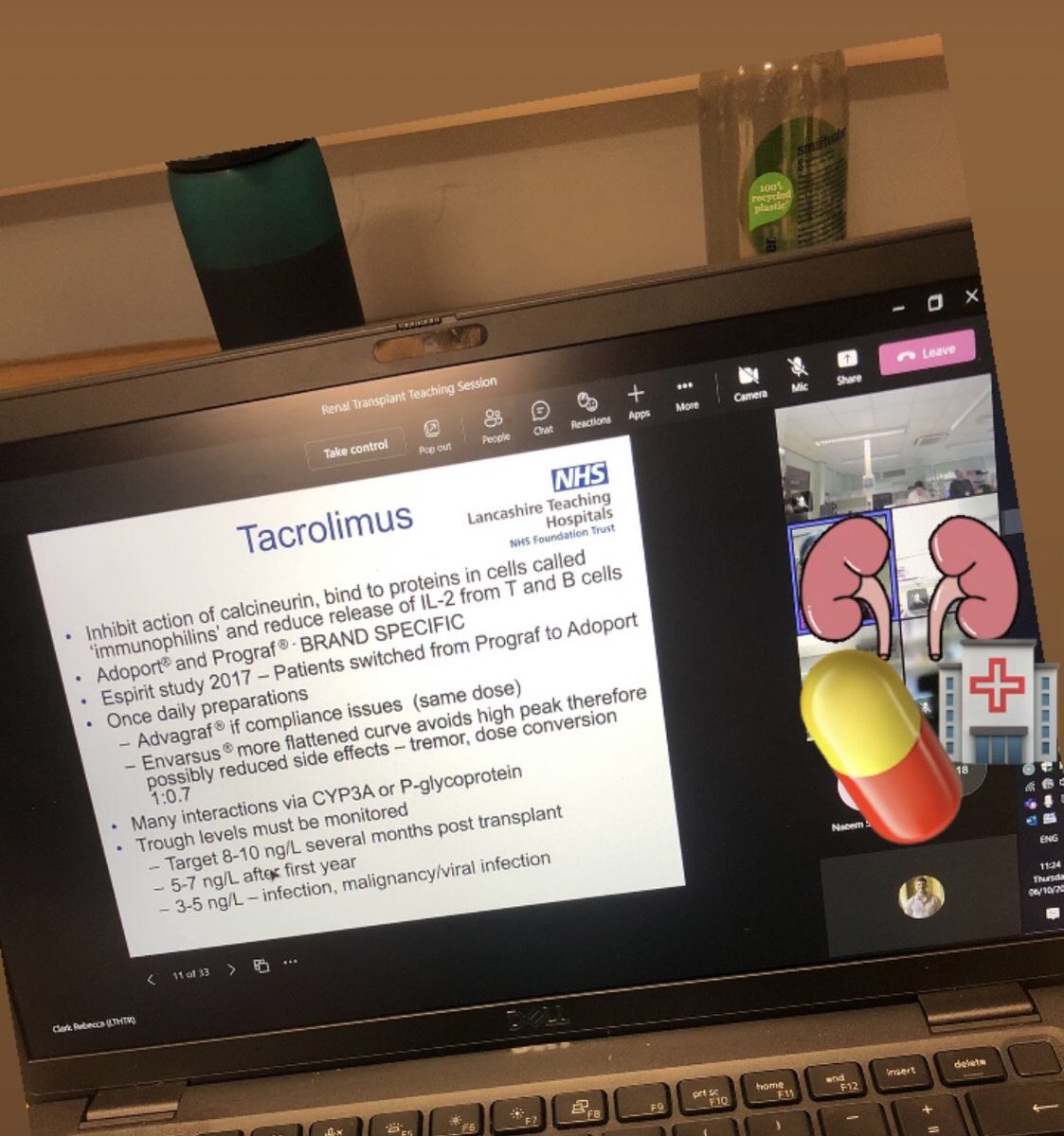 NickConville's tweet photo. Great bit of teaching today from @LTHTRRenalTeam on Renal Transplant and it’s assoc #medicines to the @pharmacylthtr dept. Did not know we support one of the biggest non-operating transplant centres in Eng! #WePh #pharmacy @RenalPharmacy https://t.co/JauzCJf6XR