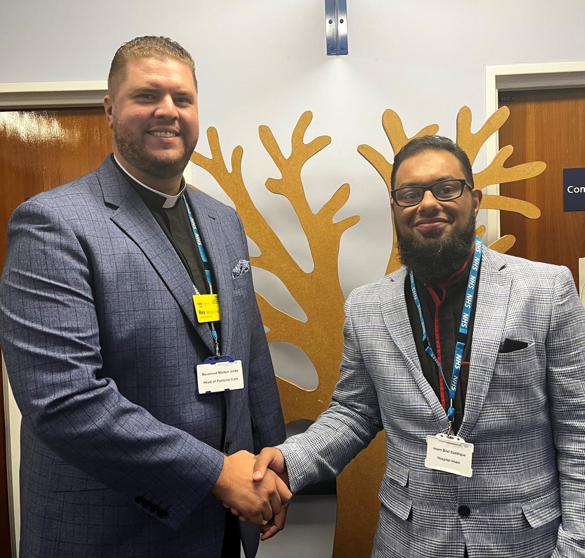 We are delighted to announce that Rev'd Martyn Jinks, Head of Pastoral Care, has formally welcomed &amp; inducted the Trust's first Hospital Imam to join the multi-faith Chaplaincy Care Team. 

Iman Bilal Saddique can be contacted through switchboard on 01246 277271.