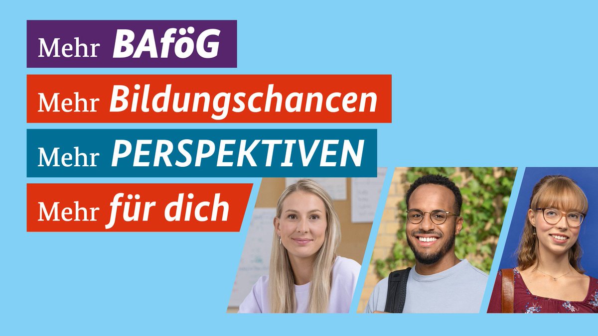 BAFÖG-INFO-TOUR macht am Dienstag, 11.10.2022 Station im Foyer der Zentralmensa. Informiert euch von 11:00 bis 14:30 Uhr am BAföG-Infostand des Bundesministeriums für Bildung und Forschung (BMBF) zu den aktuellen und sehr deutlichen Leistungsverbesserungen beim BAföG-Bezug.