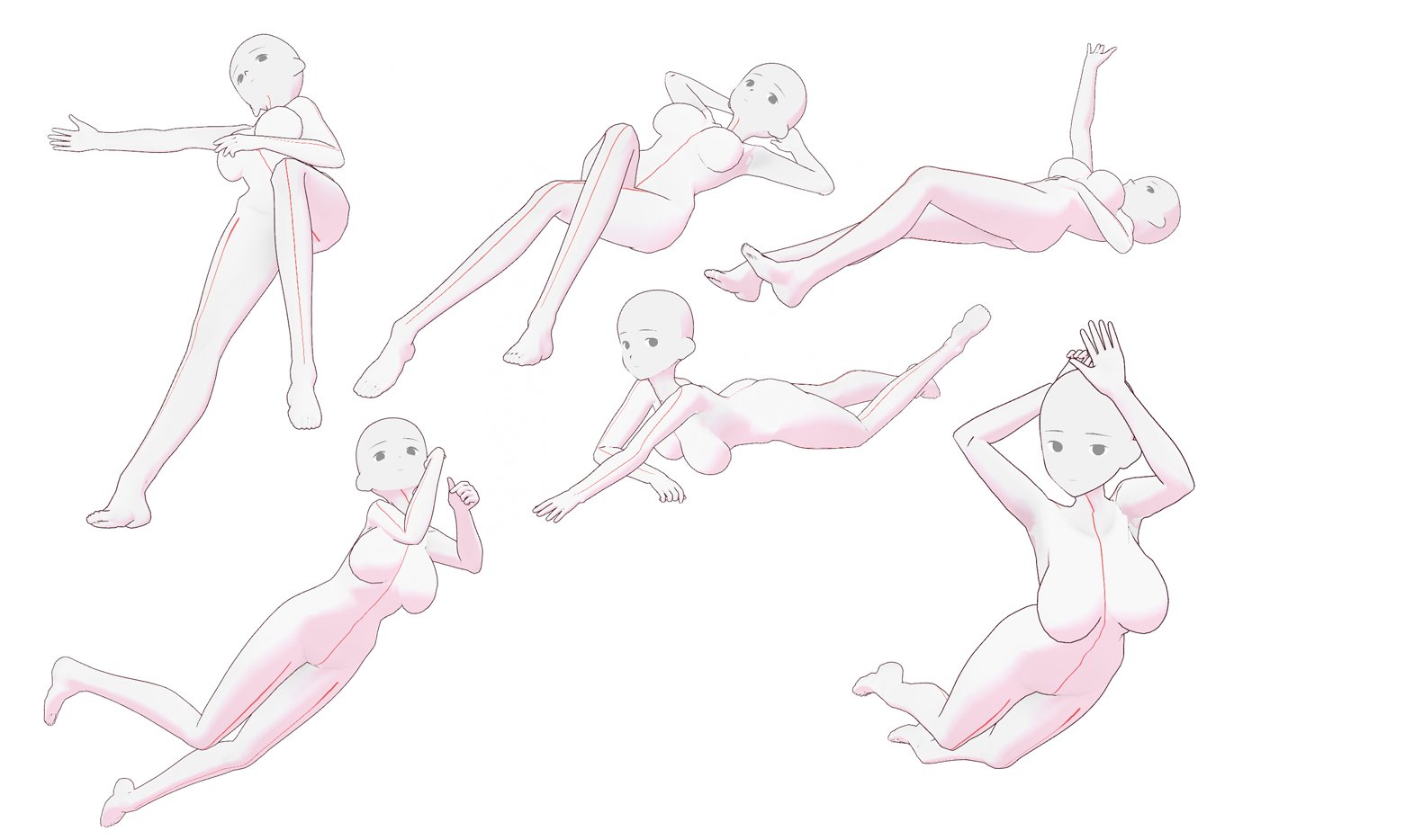 トレス素材ポーズ集 Illust Pose Twitter