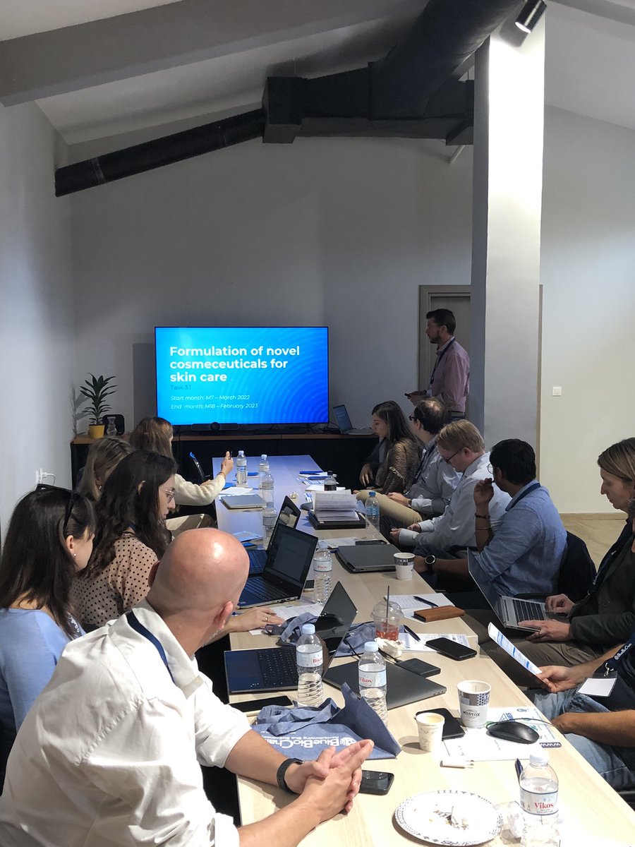 Dr. Kostas Kontogiannopoulos from <a href="/ecoresourcesGR/">ecoresources</a> is presenting the process for the formulation of #skin creams from #microalgal extracts <a href="/BlueBioCOFUND/">BlueBio COFUND</a> <a href="/grafeiotypouelg/">ΕΛΓΟ ΔΗΜΗΤΡΑ</a> <a href="/CERTHellas/">ΕΚΕΤΑ-CERTH</a> <a href="/KU_Leuven/">KU Leuven</a> <a href="/MatisIceland/">Matís</a> <a href="/UMmalta/">University of Malta</a> <a href="/DTUtweet/">DTU</a> <a href="/ecoresourcesGR/">ecoresources</a> #BlueBioChain