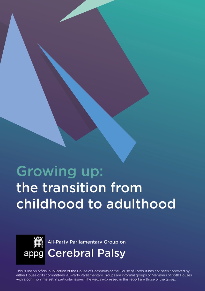 🚨 New Report Launch 🚨

Growing up: the transition from childhood to adulthood.

On #WorldCPDay the APPG is presenting to the government a 10-point plan to ensure a good transition to adulthood.

Thank you to all those who have supported the report.

➡️ bit.ly/3CddO2f