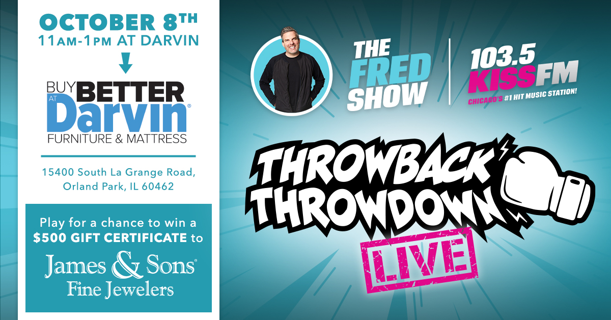 1035KISSFM's tweet photo. 🎶The gang goes LIVE🎶
Catch the @fredshowradio crew this Saturday 10/8 @DarvinFurniture Orland Park
🎶 Hang during the #THROWBACKTHROWDOWN 11am-1pm
🎫 Win Harry Styles Tickets
💳 Win a $500 gift certificate to @JandSJewelers
#kissfm #fredshow #chicago #chicagoradio https://t.co/IM1SHaZyh8