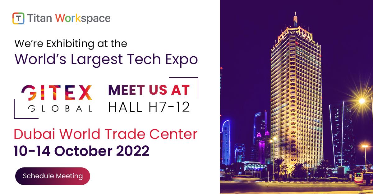 adapt_software's tweet image. We are glad to inform you that Titan Workspace will be there at GITEX GLOBAL 2022 from 10th to 14th Oct, join us at Hall H7-12

Schedule Meeting - lnkd.in/dERBrp5T

#gitex2022 #gitexglobal #FutureBlockChainSummit  #Dubai #WorldsLargestTechEvent #WorldsLargestStartUpEvent
