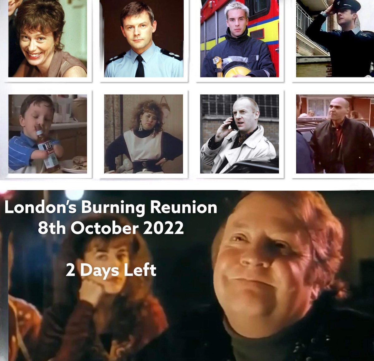 London’s Burning Reunion at <a href="/CoplestonCentre/">Copleston Peckham</a> Countdown
<a href="/BStudios100/">Blackwall Studios</a> <a href="/E44Blackwall/">London's Burning</a> <a href="/bringbackLB/">Blue Watch</a> #Event <a href="/firefighters999/">Fire Fighters Charity</a>