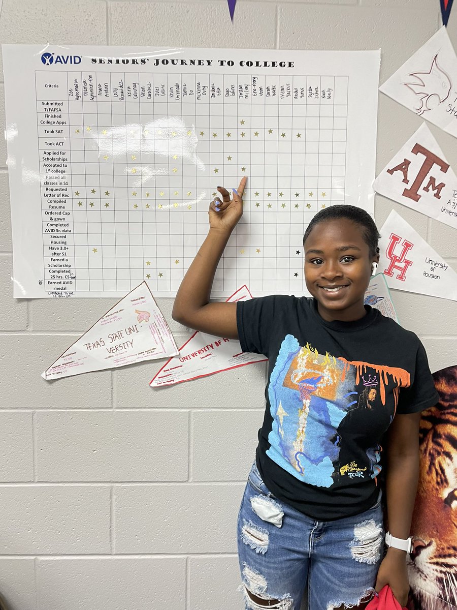TravisHS_AVID's tweet photo. We are so very proud of Jordan on her first acceptance to @HouChristianU! You are going places!! @AVID4College #CollegeBound #AVIDWay https://t.co/m9CKXqxB1x