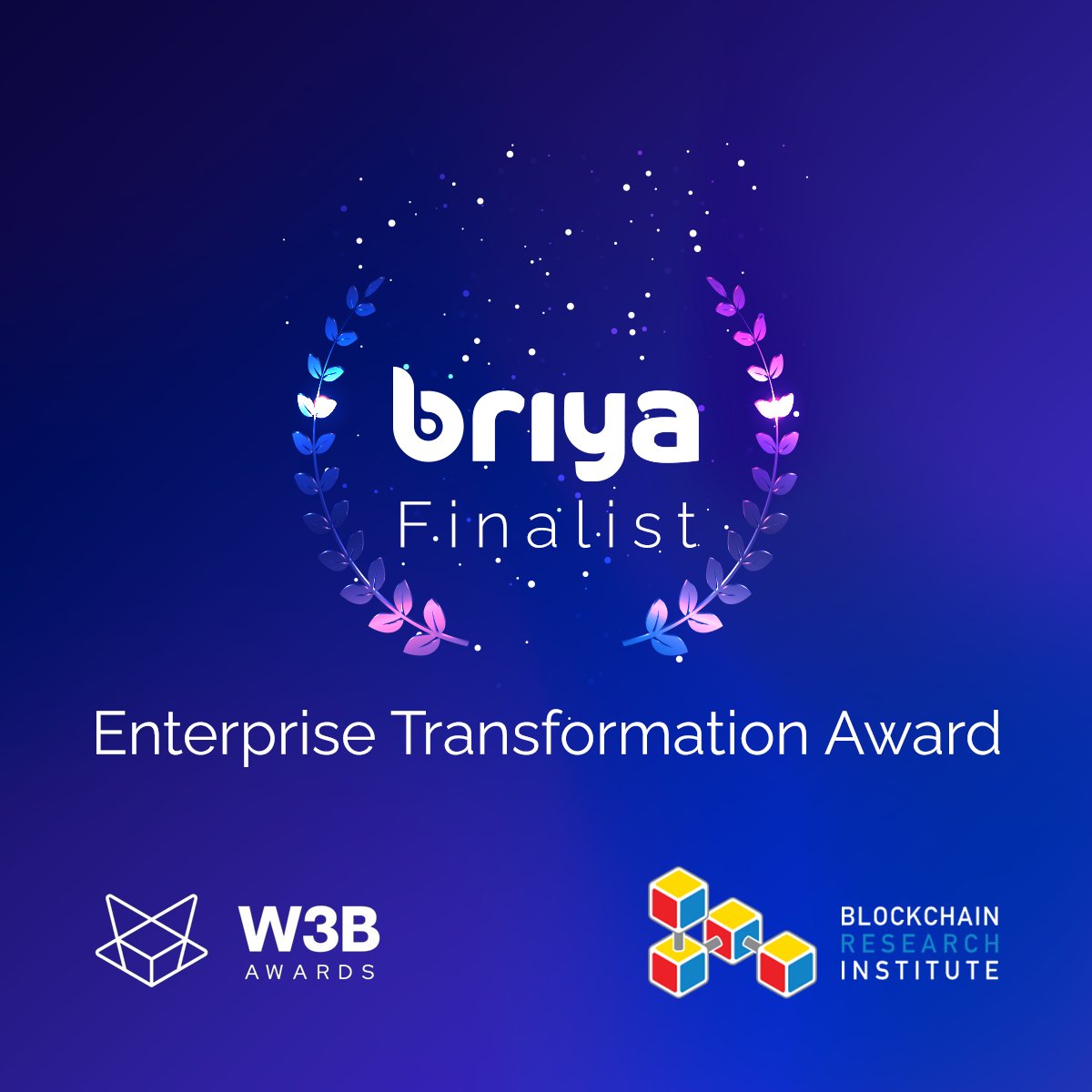 Exciting news🎉 <a href="/BriyaHealth/">Briya</a> is a finalist for the Enterprise Transformation Award <a href="/w3b_world/">Web3 & Blockchain World</a> <a href="/blockchainRI/">BRI</a>
#Web3 &amp; #Blockchain Transformation Awards honor those that have made a measurable difference within their ecosystems and across industries
eu1.hubs.ly/H01VZ1R0