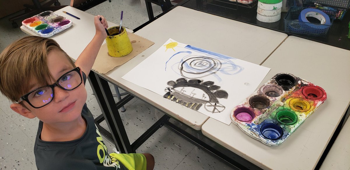 Week 3 of opening Collage, Drawing, &amp; Painting centers in the HHE Art Studio. These 2nd grades are so focused on their amazing artwork! ❤🎨 <a href="/hhehornets/">Hawthorn Hill Elementary</a> #childcenteredart #LSR7K5art #LSR7proud