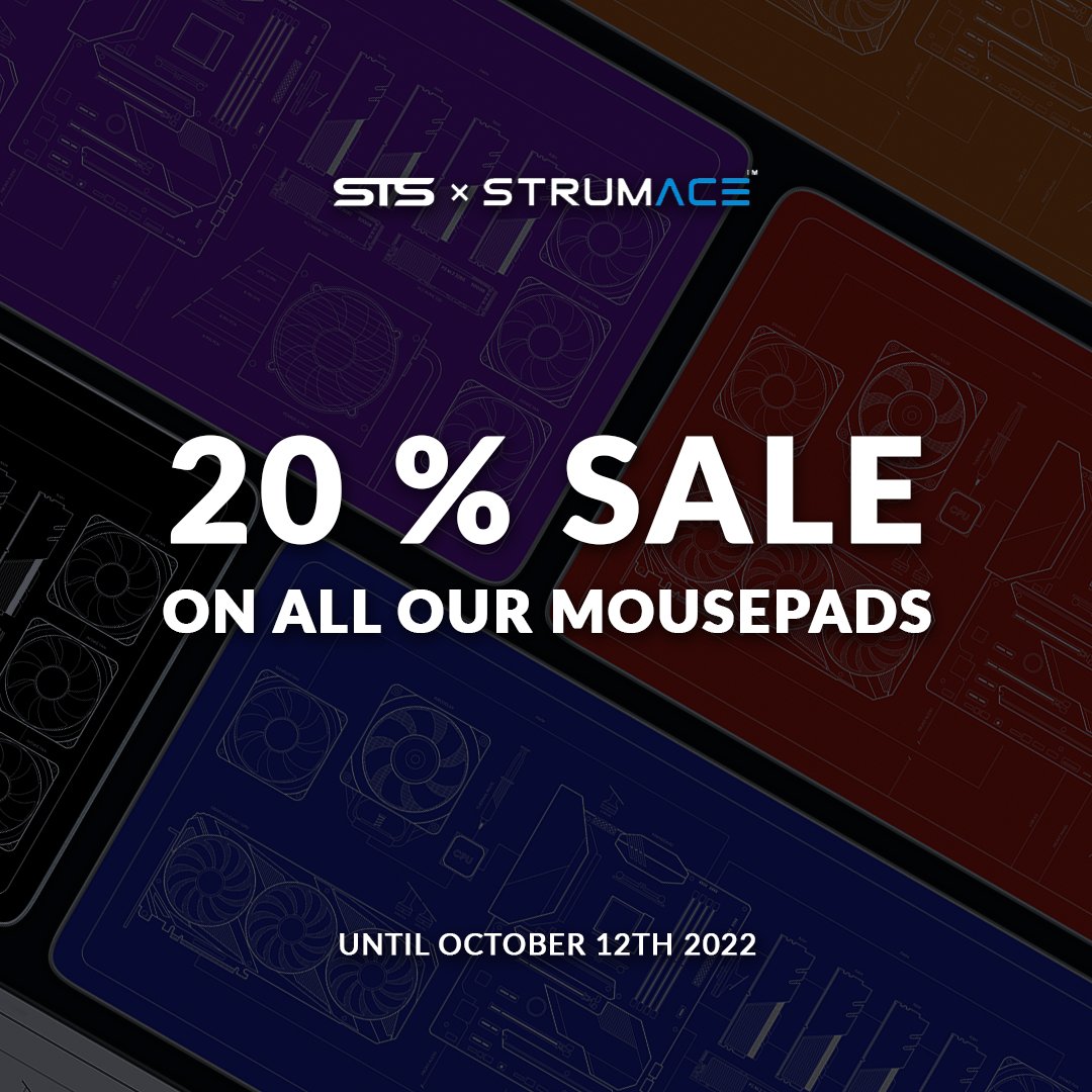 20 % SALE on all Mousepads!
BUY HERE: strumace.com/collections/st…

#mousepad #pcgaming #gamers