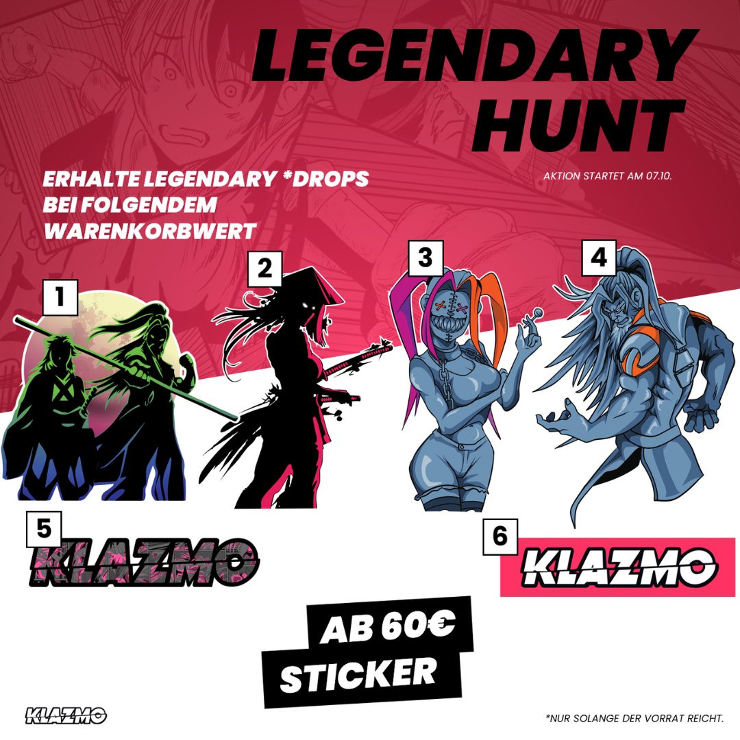 🚨 Shinobis aufgepasst 🚨

Ab morgen gibt es zu jeder Bestellung, ab einem Warenkorbwert von 60€, das limitierte Stickerpack, bestehend aus 6 einzigartigen Stickern, on Top!!🤯

Welchen Sticker feiert ihr am meisten? Lasst es uns wissen! 😁