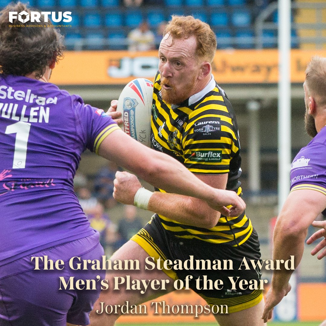 YorkRLFC's tweet image. 🏆 The final award of the night is The Graham Steadman Award for our Men's Player of the Year and this year's winner is @Jordythomp!

🤝 @FortusAdvisors   

#WeAreYork⚔️