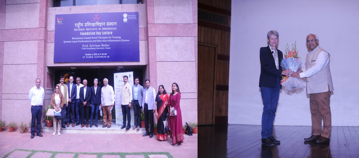 BRIC-NII (@nimmunology) on Twitter photo Director NII <a href="/deb030903/">DEBASISA MOHANTY</a> welcomes Prof. Sylviane Muller, Immunologist & Sr. Scientist, CNRS, France <a href="/IFCPAR/">IFCPAR/CEFIPRA</a> & team on the 36th #Foundationday of @Nimmunology under CEFIPRA Lecture Series. <a href="/DBTIndia/">Department of Biotechnology</a> <a href="/DrJitendraSingh/">Dr Jitendra Singh</a> <a href="/rajesh_gokhale/">Rajesh Gokhale</a>
Listen:youtu.be/iYQOVQ1gVks Director NII <a href="/deb030903/">DEBASISA MOHANTY</a> welcomes Prof. Sylviane Muller, Immunologist & Sr. Scientist, CNRS, France <a href="/IFCPAR/">IFCPAR/CEFIPRA</a> & team on the 36th #Foundationday of @Nimmunology under CEFIPRA Lecture Series. <a href="/DBTIndia/">Department of Biotechnology</a> <a href="/DrJitendraSingh/">Dr Jitendra Singh</a> <a href="/rajesh_gokhale/">Rajesh Gokhale</a>
Listen:youtu.be/iYQOVQ1gVks