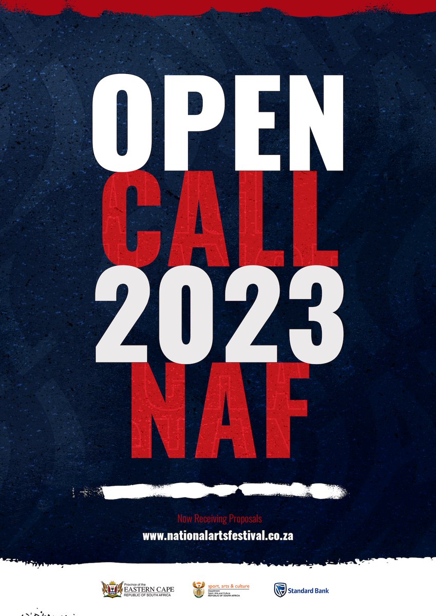 The NAF is now accepting proposals for the 2023 National Arts Festival Curated Programme. Artist across all genres from South Africa and beyond are invited to submit their proposals before 22 November 2022 . Please find further information at bit.ly/3SFegNW