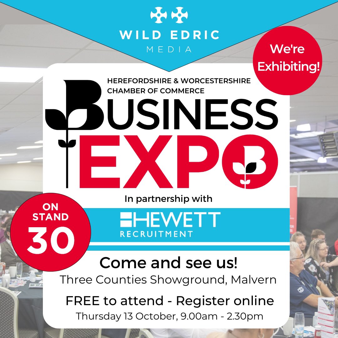 WildEdricMedia's tweet image. This time next week we will be at the @HW_Chamber business expo at the @3countiesshows ground in #Malvern come &amp;amp; see us on stand 30 we’d love to chat to you about any filming projects or live streaming needs you may have. #hwexpo #filming #livestream #comeseeus #wildedricmedia