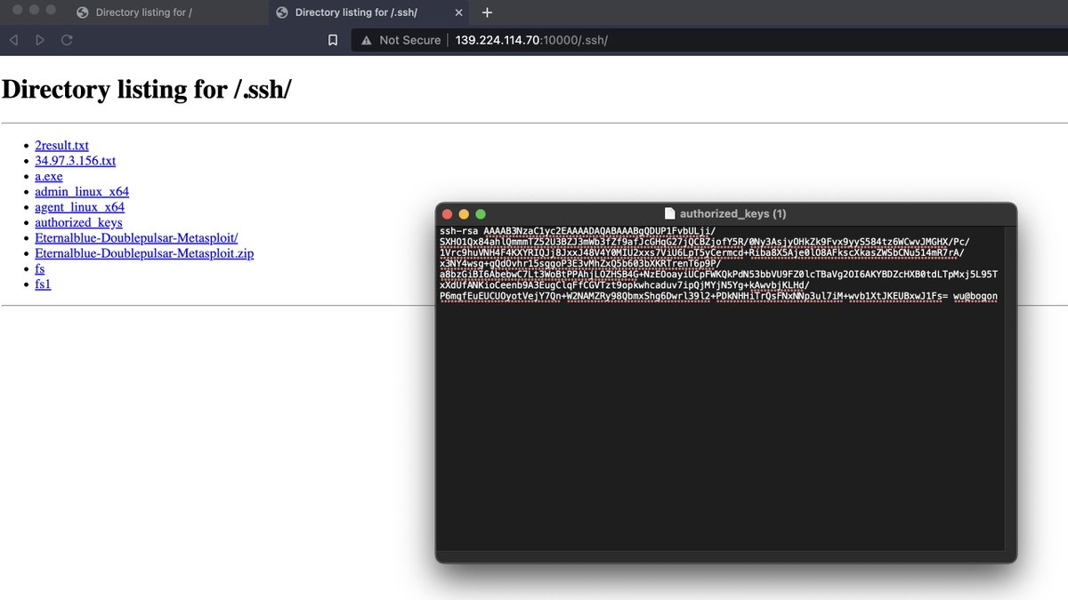 MichalKoczwara's tweet photo. Cobalt Strike C2 opendir here with full of exploits, logs, keys and other stuff https://t.co/7pY1fvTf4G