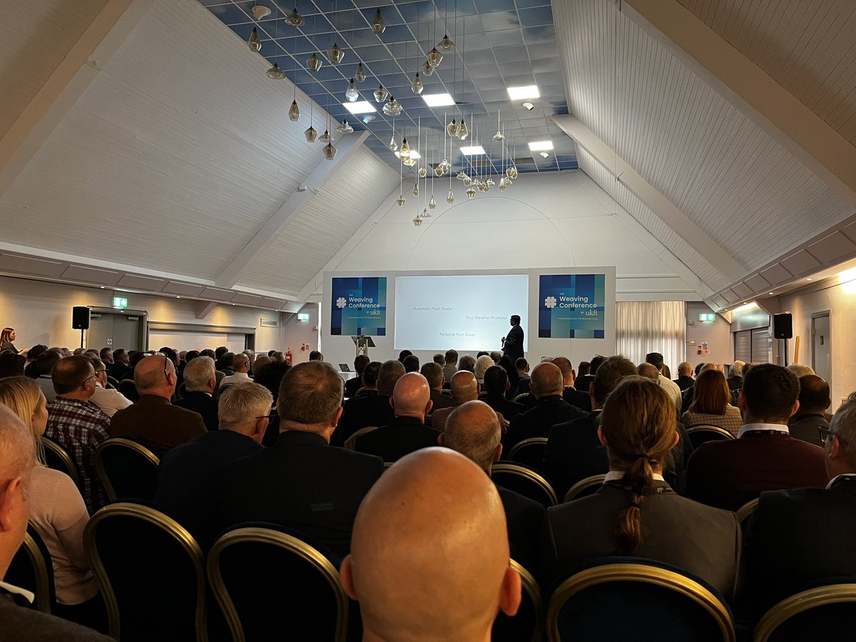We’re here at The @UKFTorg Weaving Conference in #Huddersfield with our HOD Prof Parik Goswami presenting on the importance of collaboration between academia &amp; industry. #textiles #fashion #weaving #innovation