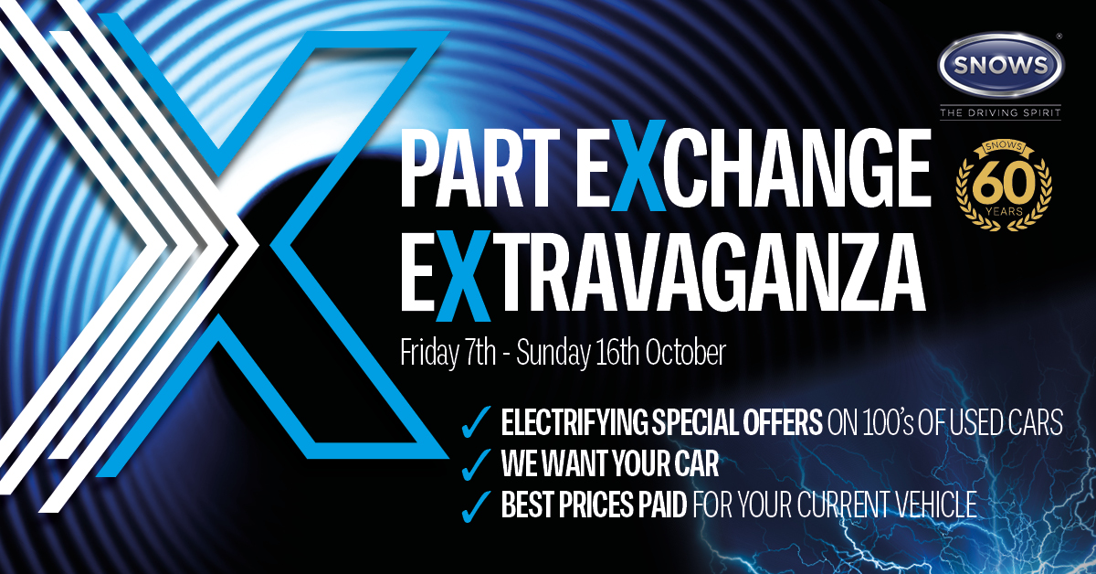 THE SNOWS PART EXCHANGE EVENT IS BACK!

We have hundreds of vehicles in stock; most of which are single owner, low mileage cars with full service history. So, what are you waiting for? 👇🏼

bit.ly/3EiSM52