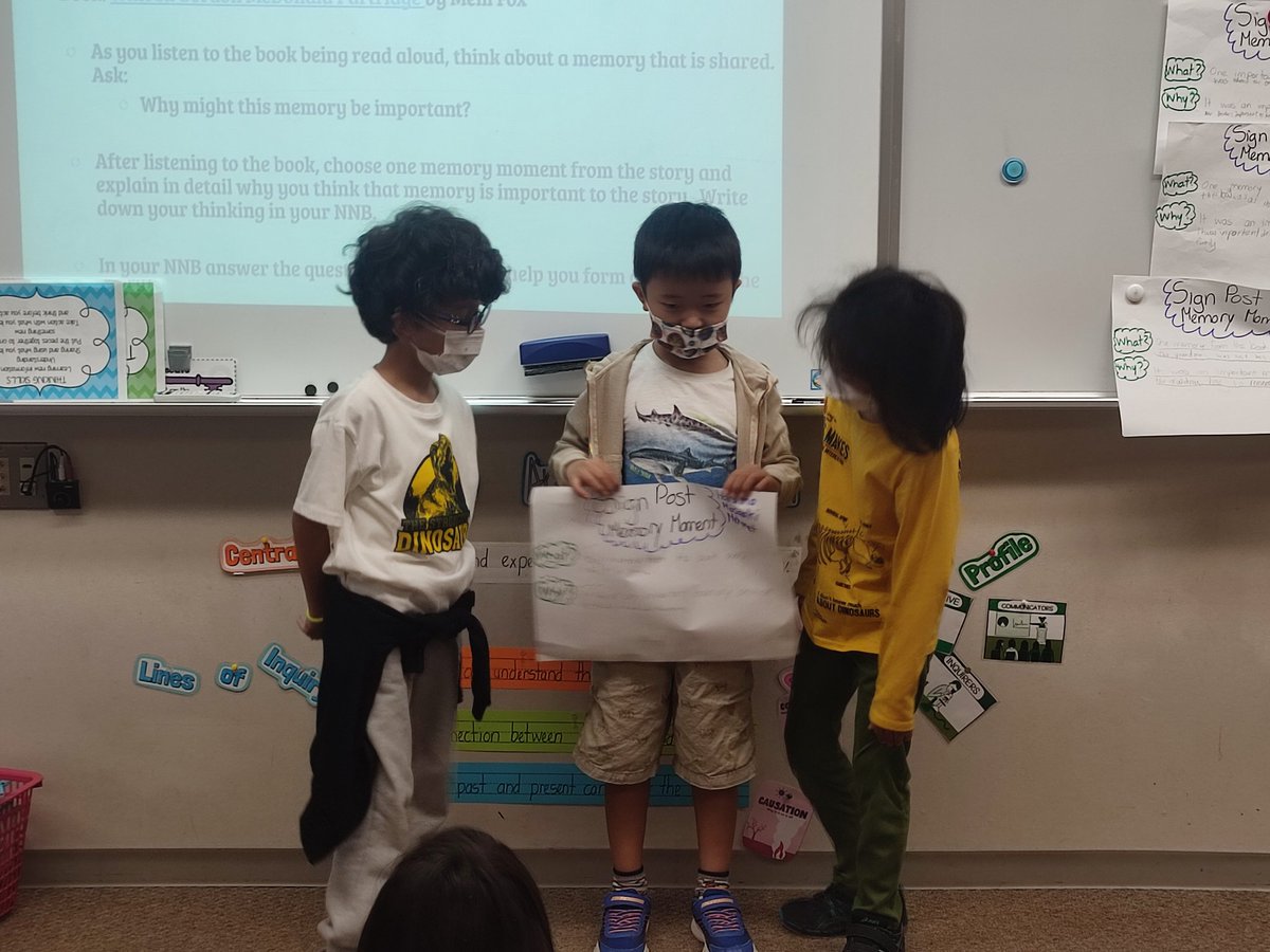NIS_Grade2's tweet photo. Today in Readers Workshop Readers shared a Memory Moment from the read aloud. They did a great job in identifying the point in a book when there was a Memory Moment and why it is important the author. #NIS_Grade2 #NISinspire #ReadersWorkshop #MemoryMoment https://t.co/YZR3VUc50S