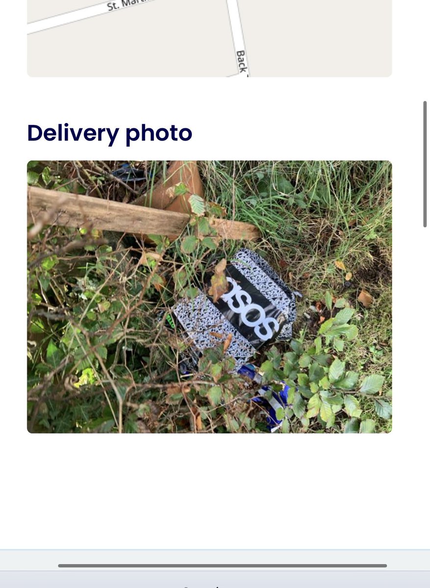 kt_worrell's tweet photo. Knew evri are a piece of shit but this takes it to new extremes wtaf hahahha and this isn’t even my garden @ASOS cheers guys https://t.co/YNvz62SNbN