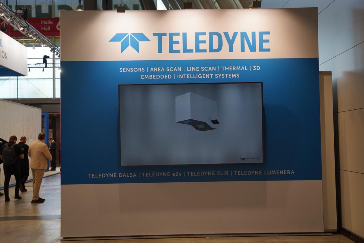 Lumenera's tweet photo. You can't go to Vision and miss the Teledyne Booth (Hall 8 #B10). We have all our latest imaging platforms available on display and in demos to show. 
#VisionSTR #Vision2022 #machinevision https://t.co/zFxq107kq1