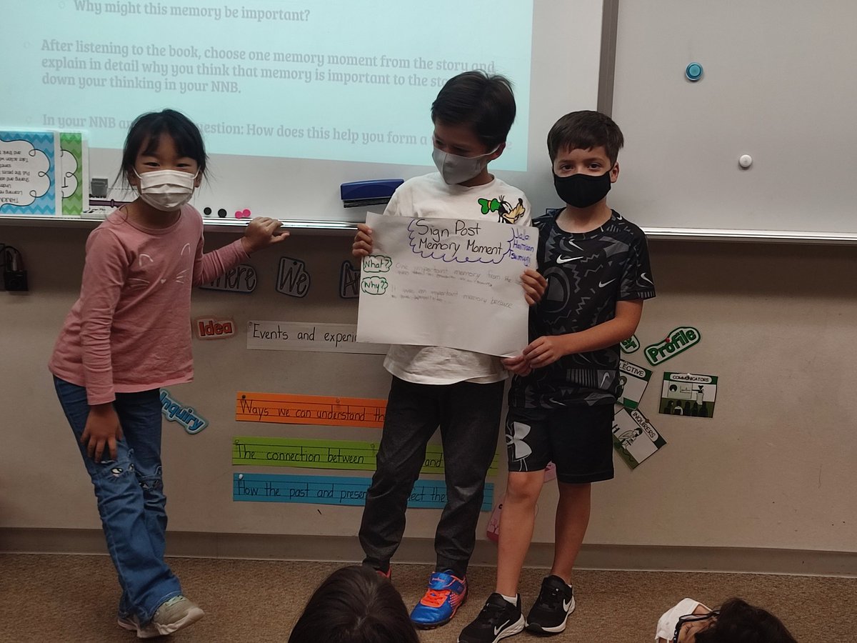 NIS_Grade2's tweet photo. Today in Readers Workshop Readers shared a Memory Moment from the read aloud. They did a great job in identifying the point in a book when there was a Memory Moment and why it is important the author. #NIS_Grade2 #NISinspire #ReadersWorkshop #MemoryMoment https://t.co/adxcml3Rdh