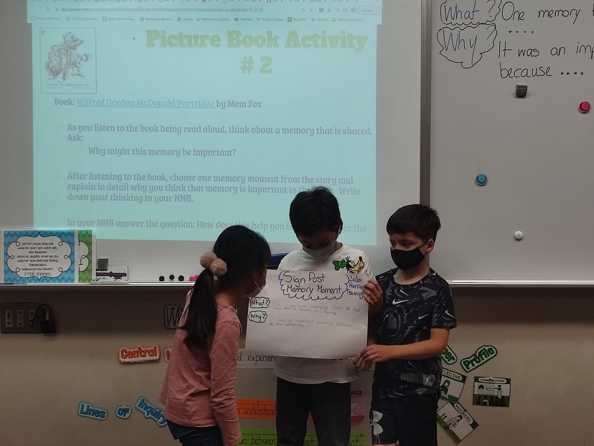 NIS_Grade2's tweet photo. Today in Readers Workshop Readers shared a Memory Moment from the read aloud. They did a great job in identifying the point in a book when there was a Memory Moment and why it is important the author. #NIS_Grade2 #NISinspire #ReadersWorkshop #MemoryMoment https://t.co/adxcml3Rdh