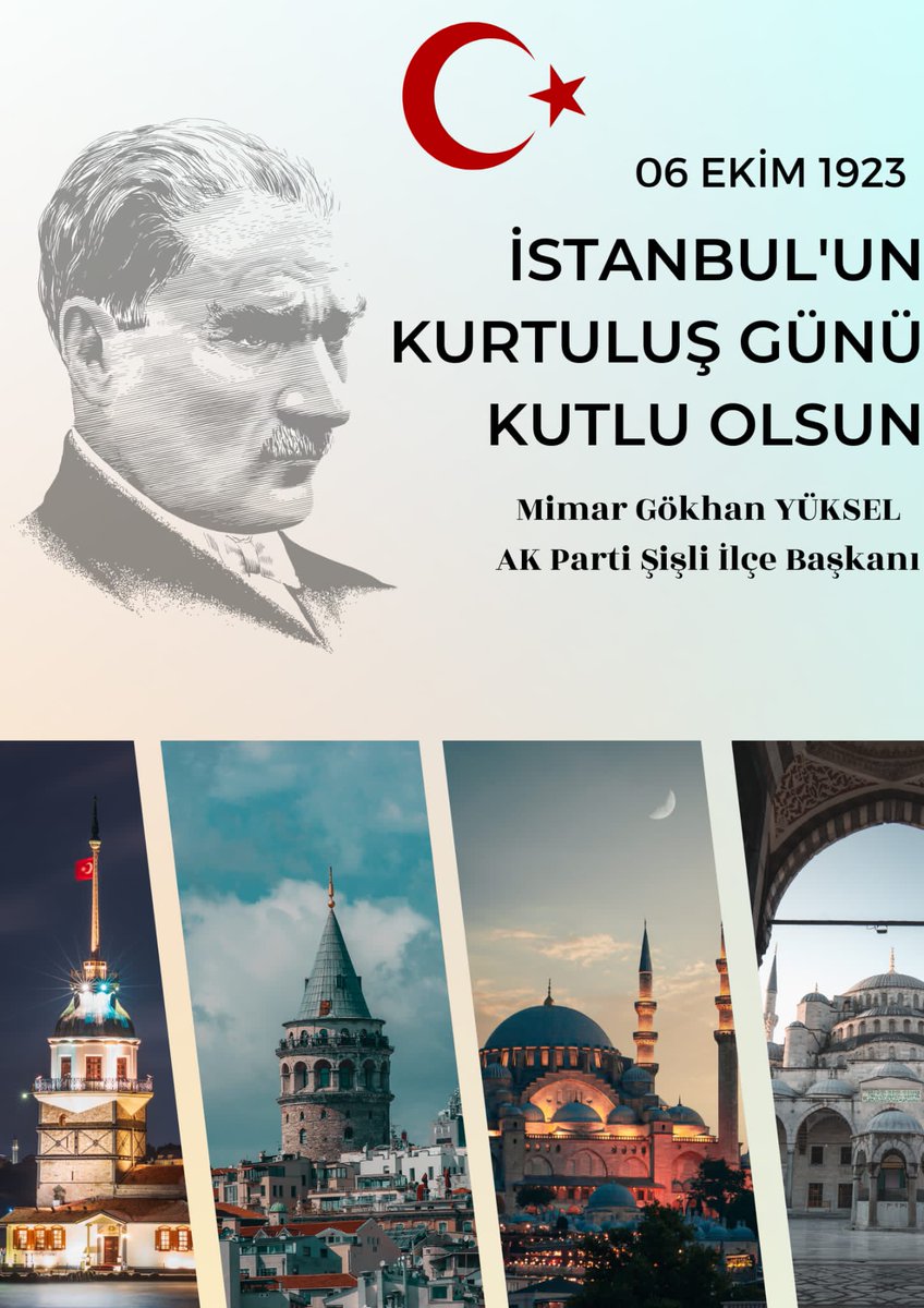 Gokhan_Yuksel37's tweet photo. İstanbul’umuzun düşman işgalinden kurtuluş yıl dönümünde, başta Gazi Mustafa Kemal Atatürk olmak üzere istiklal mücadelemizin tüm kahramanlarını saygı ve rahmetle yâd ediyorum. https://t.co/6Igw46KwjU