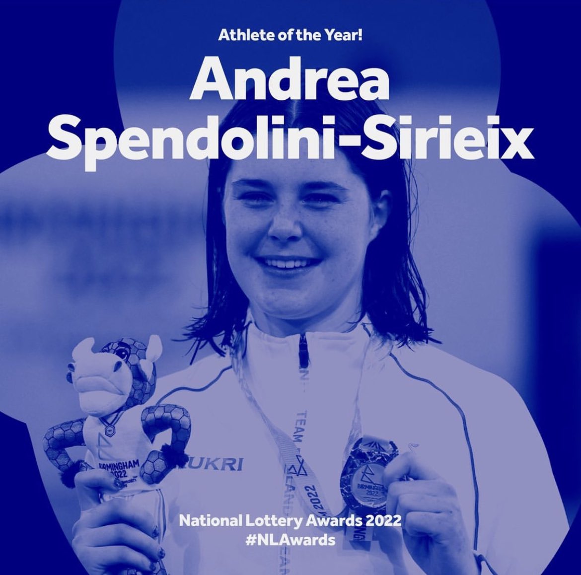 Yes Andrea! 🦆❤️Athlete of the year at the National Lottery Awards #NLAwards 👏🏻👏🏻👏🏻