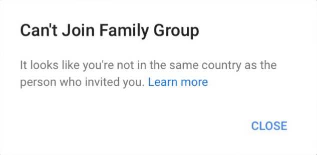 agathaflc's tweet photo. seriously, @Google? 2022 and family members can't be in different countries? https://t.co/noeQygOyej