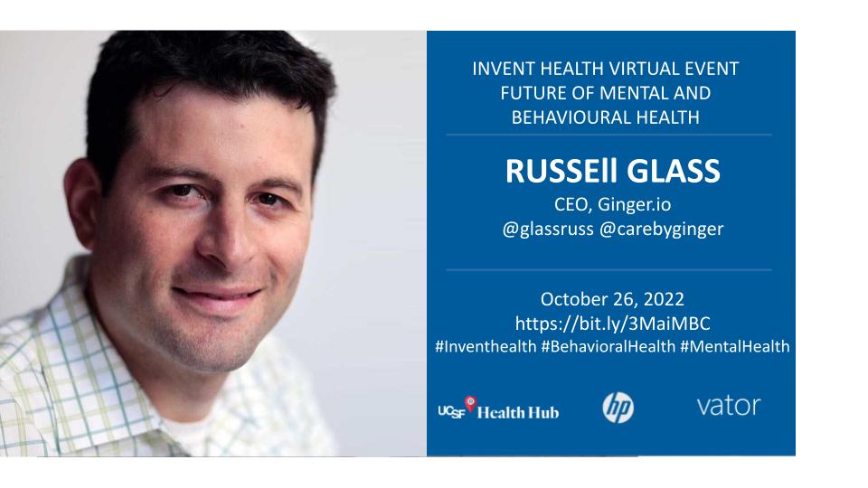vatortv's tweet photo. Care @Carebyginger CEO Russell Glass @glassruss is joining us at 10/26 at the future of #InventHealth #MentalHealth &amp; #BehavioralHealth #VirtualEvent see who else is joining. @vatortv @bambi100 @dubeymd @HP Register here. https://t.co/7m2h1axtQ7 https://t.co/pqEhvPepqG