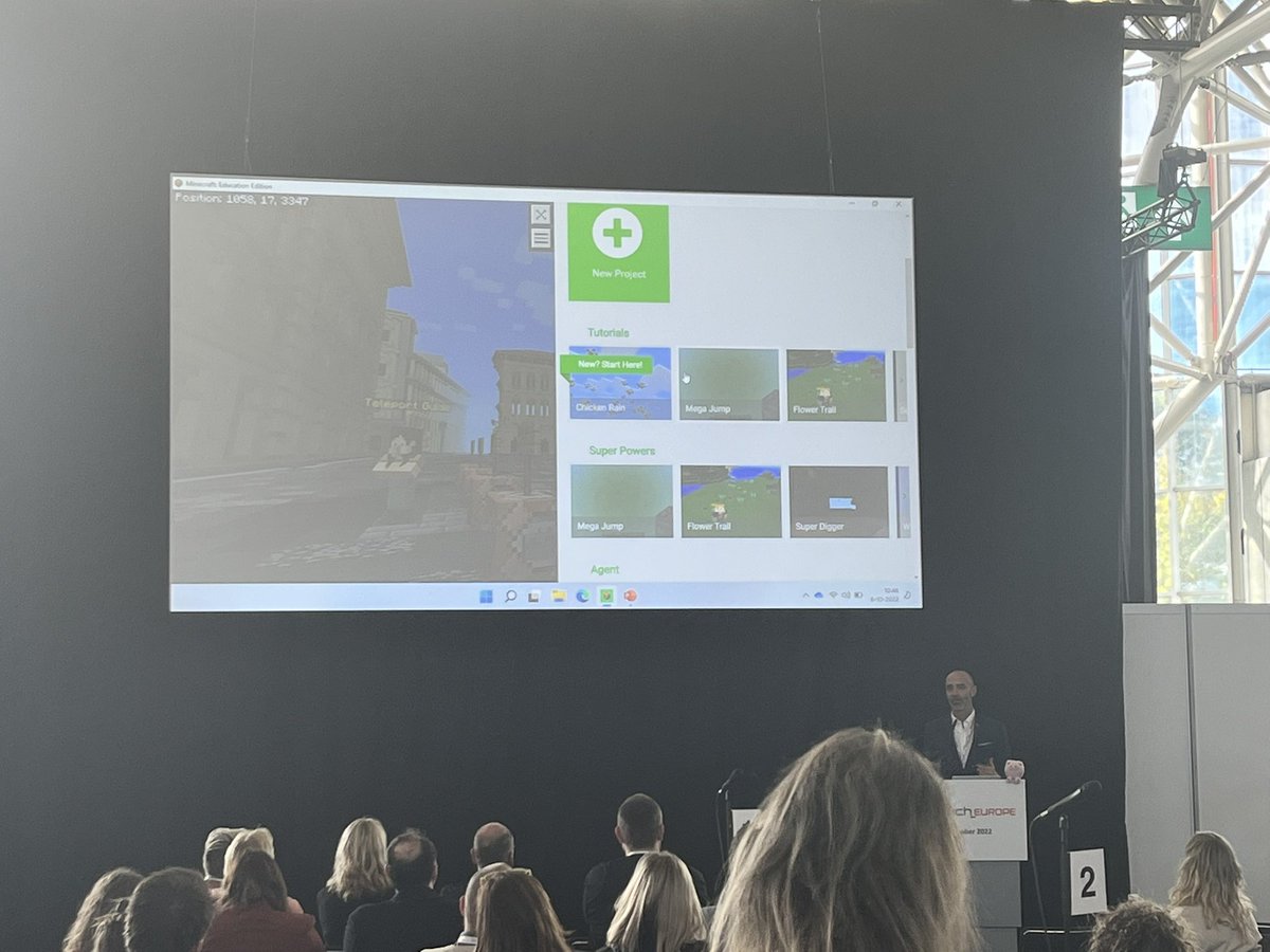 SamGichuru's tweet photo. Minecraft for education is really big. The most attended session in #edtecheurope https://t.co/AstUwOFLYU