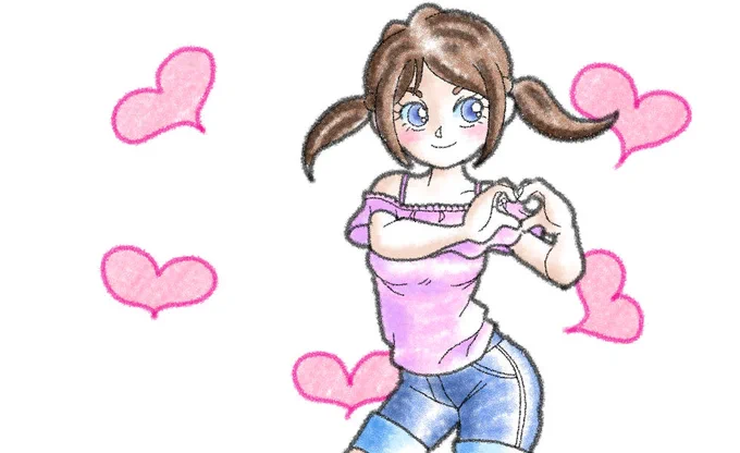 だ～い好きみたいな感じ過去絵#イラスト #オリジナル #CLIPSTUDIOPAINT 