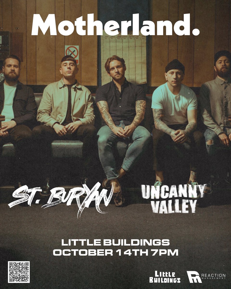 Motherlandneuk's tweet image. Newcastle, let’s get up close and personal.

Little Buildings – Friday, October 14th w/ St. Buryan and Uncanny Valley. Doors at 7pm! Purchase your tickets from the link below.

🎫 - bit.ly/3ycX2Pw

𝑥
