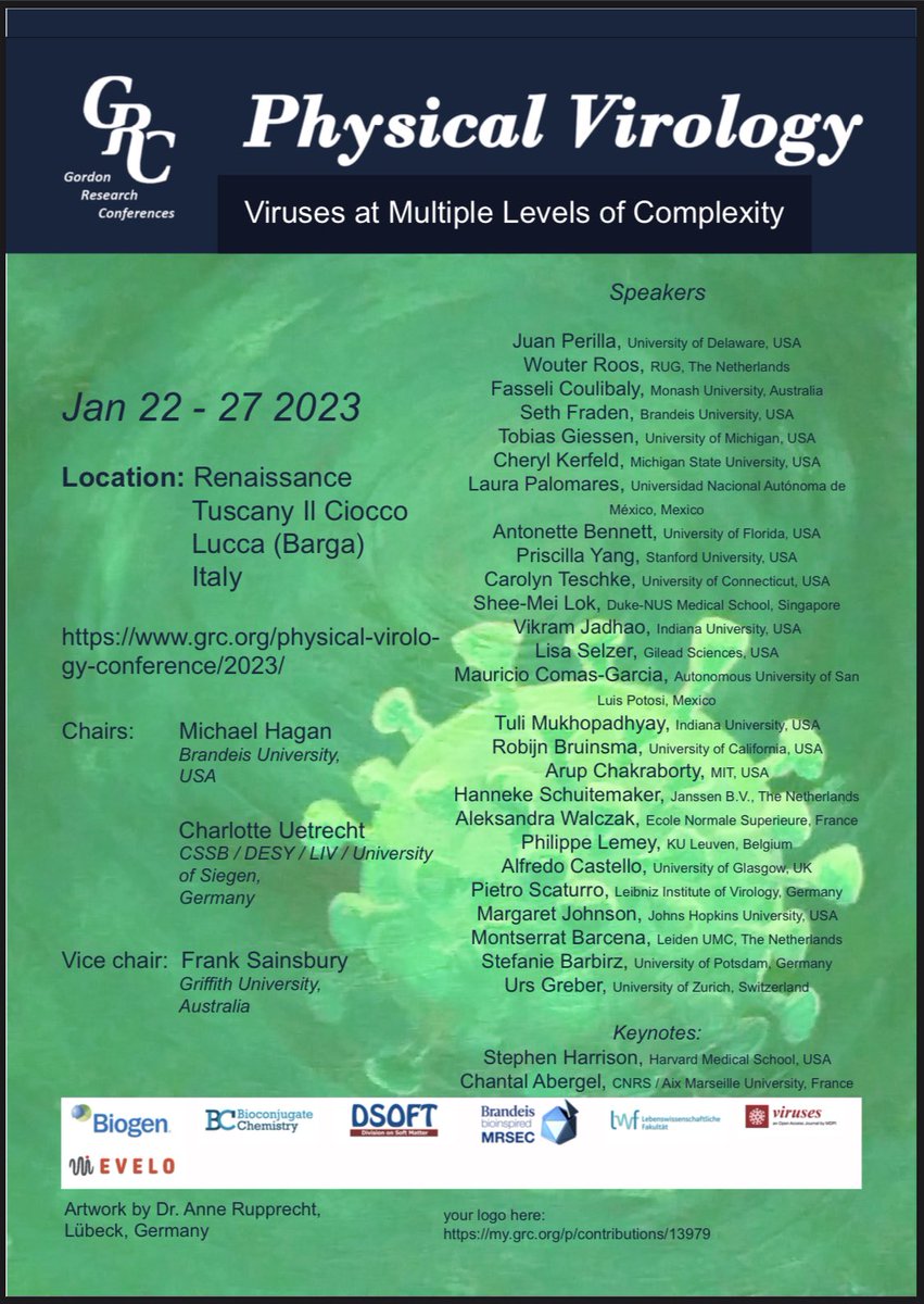 Please join us at the 2023 #GordonConference on #PhysicalVirology