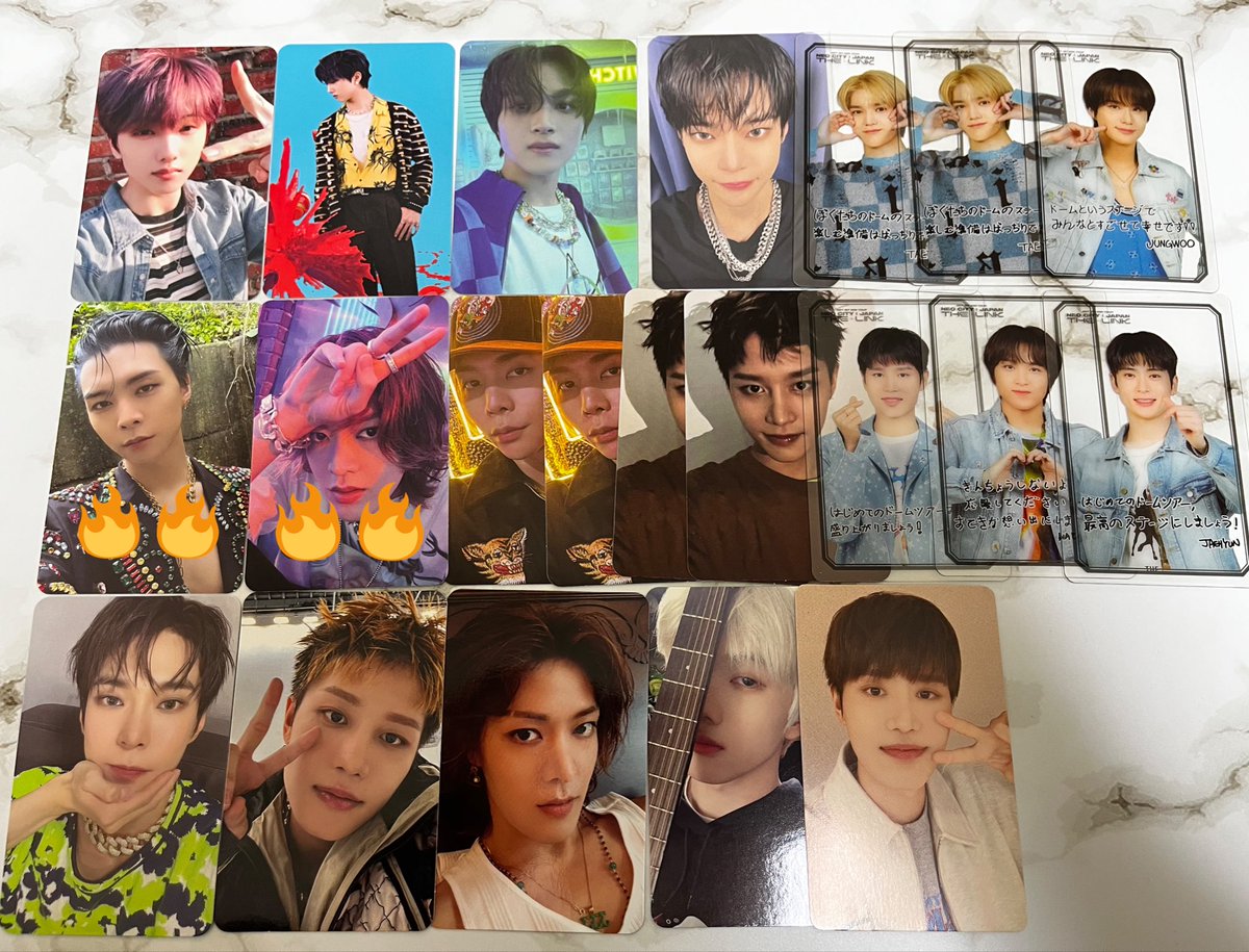 k_01_jphm's tweet photo. NCT 127 DREAM 交換

求　過去のアルバム内
　　ジョンウ、ジェミン>>>>ロンジュン、買取
譲　チソン、ヘチャン、ドヨン、テヨン、ジャニ、悠太、テイル、ジェヒョン
🔥🔥は初期難あり
郵送、新宿手渡し可

気軽に声かけてください！！ https://t.co/XgsSiqTGuo