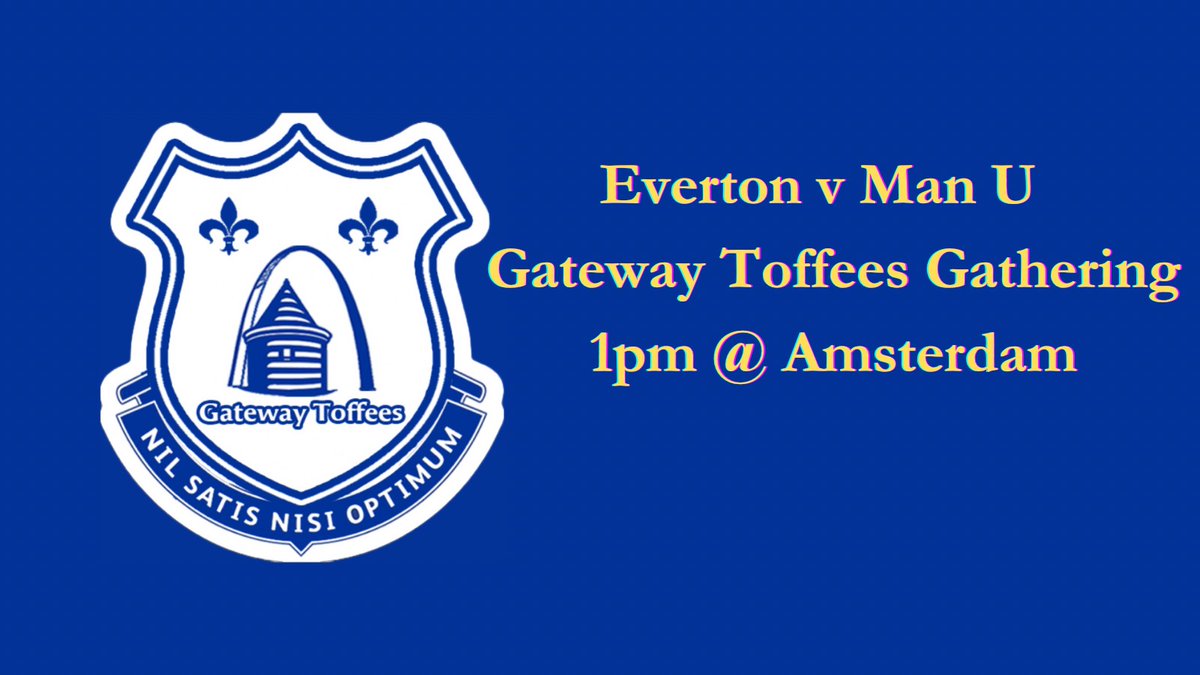 Join us at the #AmsterdamTavern as the Toffees take on the Red Devils.  #COYB