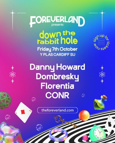WelshGigs's tweet photo. Tomorrow - Down the rabbit hole rave at Y Plas Cardiff Uni Students Union #Cardiff https://t.co/7TMAeIE2mw