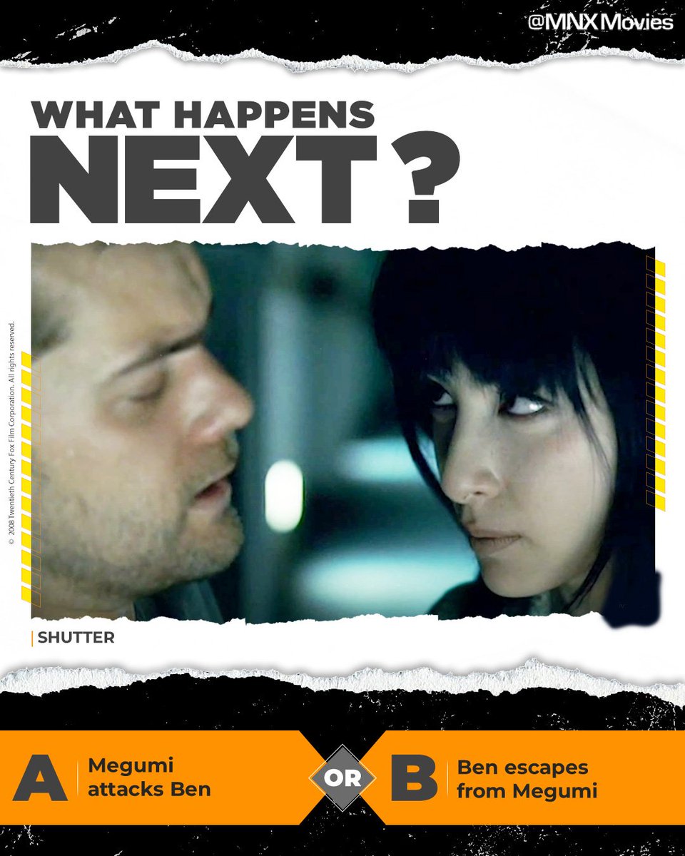 Comment your answers below! And tag a buddy you’d love to re-watch this movie with.

#Shutter #ShutterTheMovie #HorrorMovies #ScaryMovies #Horror #WhatHappensNext #MegumiandBen #ActionMovies #HollywoodMovies #MNXMovies