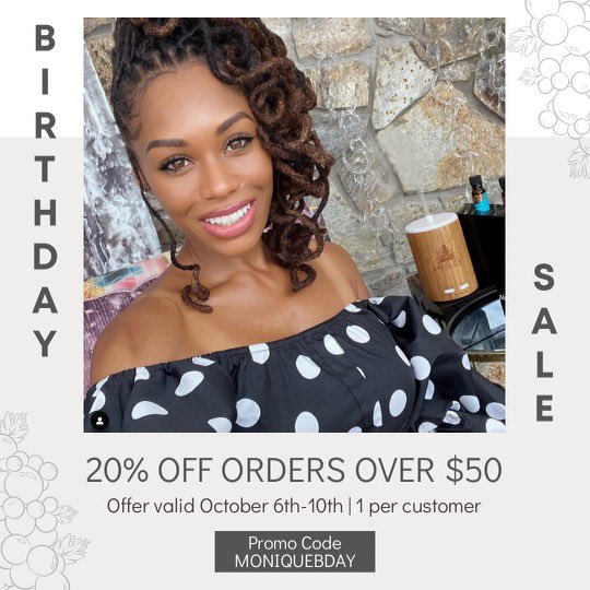 shop_MilaEve's tweet photo. In honor of our Founder’s birthday, enjoy some savings!!! Happy birthday @iammrssamuels 🎉🎉🎉 #milaeveessentials #LibraSeason #moniquesamuels https://t.co/W36grsucsO
