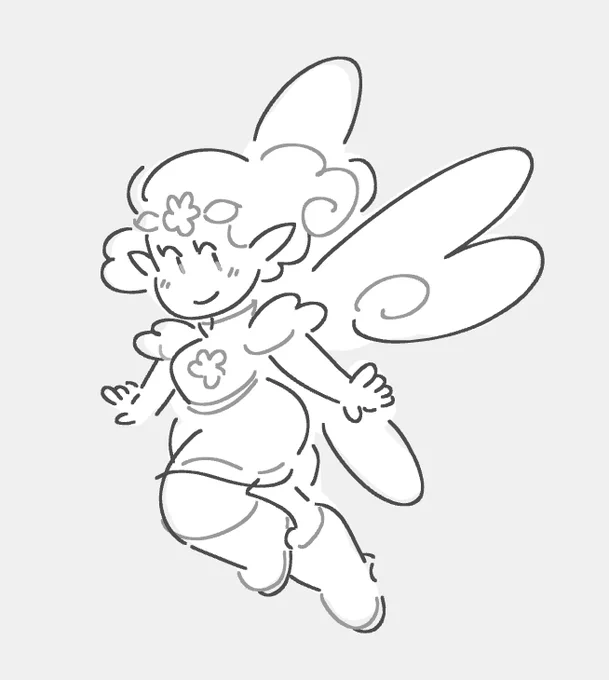 random fairy characters ive drawn that are all facing to the left loll  