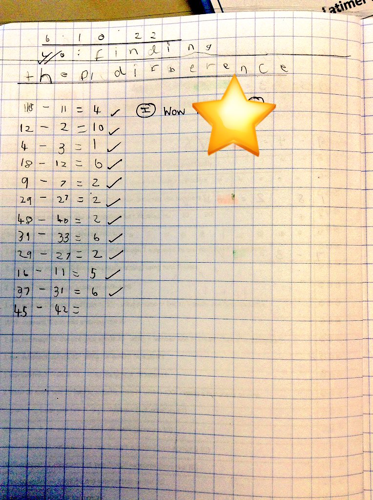 latimerprimary's tweet photo. #ClassLH have been learning to find the difference on a number line today. Great work year 2! #LatimerMaths #NeatPresentation #Responsibility #TakingPride #Perseverance https://t.co/CjYo6x1vlL