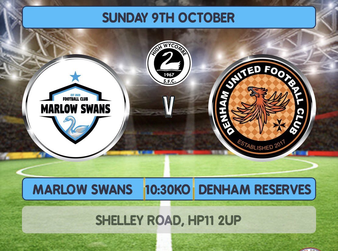 Our 5th game in the league, sees us play at home against @DenhamUnitedFC Reserves. Looking to build on last weeks win and continue our strong form🦢💙

#uptheswans #football #grassroots